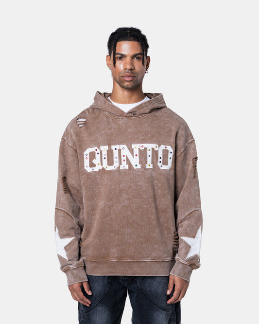 QUNTO STAR HOODIE BROWN