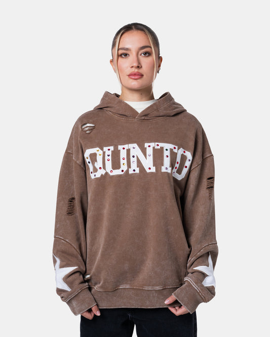 QUNTO STAR HOODIE BROWN